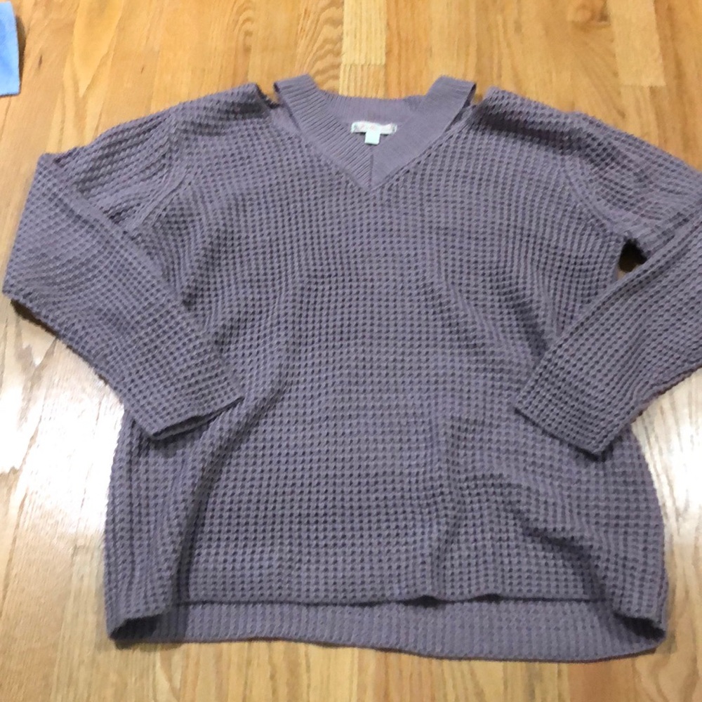 Purple sweater from Dryd goods